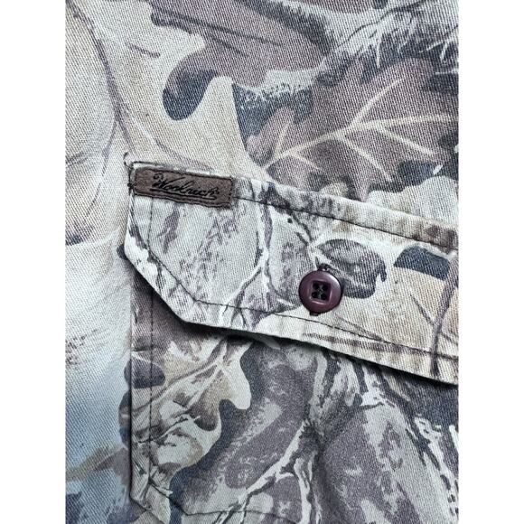 Vintage Woolrich Long Sleeve Camo Shirt Mens XL Camouflage Hunting Lightly Faded - Picture 3 of 12